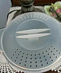 Top view of 2 Qt Microwave Micro Cooker with Locking Lid and Dual Drain Holes, Right or Left Hand Friendly, Dishwasher Safe.