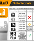 LeilUO 6-piece diamond oscillating multi-tool blade kit for grout removal; front view shows blade set.