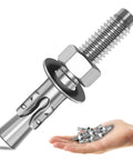 1/4 X 1-3/4 Inch Wedge Anchors, 10 Pcs, 304 Stainless Steel Heavy Duty Masonry Anchors for Brick Concrete and Cement, product view.