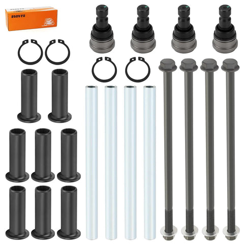 Front Upper A Arm Pivot Bushing Ball Joint Kit For RZR 570 And 800 Series Off Road UTV Upgrade With Beefed Up Joints For Smoother Steering And Long Lasting Durability Fits 2012 2022 RZR 570 And 2008 2014 RZR 800 Models, set of 4
