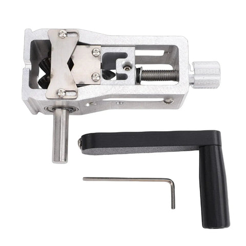 Rock Solid Manual Electric Drill Driven Wire Stripper Machine with heavy-duty aluminum alloy build and detachable hand crank.