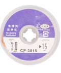 Desoldering Wick Braid CP 3015 roll for PCB repair, 1.5m length, flat weave, purple label, low residue, no clean, 3.0mm width.