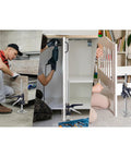 Heavy Duty Furniture Lifter Jacks 2 Pack, 15.5 Inch Portable Arm Hand Lifting Tool For Cabinets And Furniture Installations in use