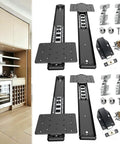 Heavy Duty 16 Inch Cabinet Pocket Door Slides Hardware Kit With Built In Hinges Double Pack with steel tracks and accessories.
