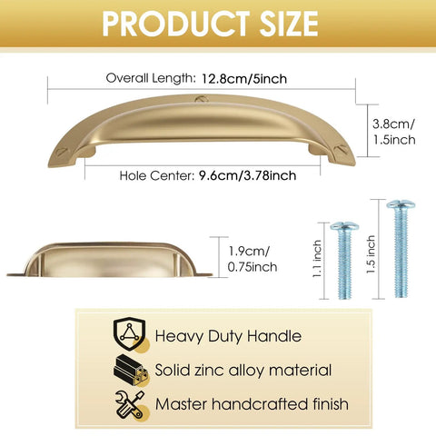 Hella Sturdy Drop Dead Gorgeous Antique Copper Cabinet Cup Pulls Solid Zinc Alloy Handle Kit With Screws For Kitchen Drawer Cupboard Wardrobe Furniture Refresh product dimensions and screws layout.