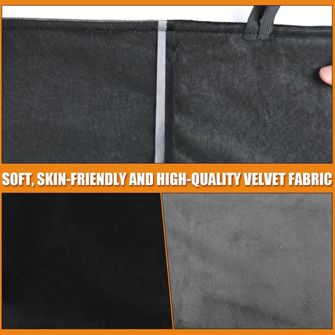 Close-up of Truck Bench Seat Cover Without Headrest Hole That Fits Most Trucks And Cars, Universal Dutch Velvet fabric, Black and Gray