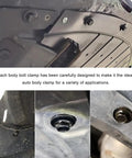 Close-up of 50 Piece M6-1.0 Body Bolts U Nuts Kit With Hex Head Screws used in bumper and fender fastening
