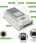 80A MPPT Solar Charge Controller For 12V And 24V Auto Blacklight LCD Display High Efficiency 100V Max PV Input Regulator diagram