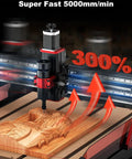Powerful Desktop CNC Router Engraving Machine 600 X 500 Mm Worktable With 500W Turbo Spindle cutting intricate wooden design.