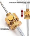 Heavy Duty Alloy Steel Hole Saw Kit With Integrated Dust Bowl Arbor For Drilling Clean Deep Holes In Solid Wood Plywood And Lumber Projects Perfectly Sized At 125mm Or 1.57 Inches For Serious DIYers And Pros Who Need A Reliable Cut Every Single Time. Brass removable pushbutton arbor for hole saw drill use