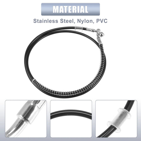 51.18 Inch Stainless Steel Braided Motorcycle Hydraulic Brake Line Kit With 10mm Inner Diameter for ATV Motocross and Street Bikes