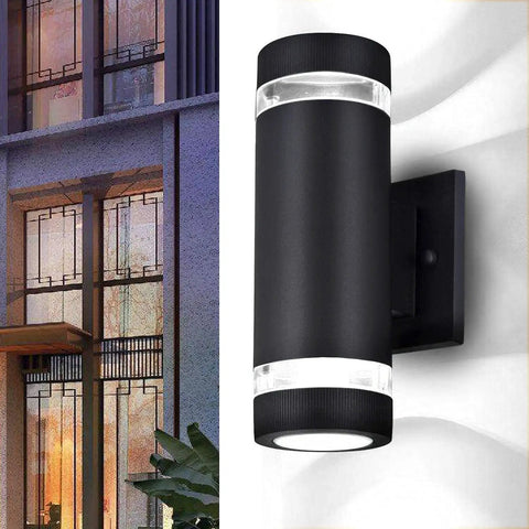 Outdoor Wall Sconce Lights Dusk To Dawn Modern Exterior Lighting For Front Door Porch Or Garden ETL Listed White 6000K Up Down Wall Mount Fixture Patio Lantern Dope Front Porch Glow Indoor Or Outdoor Use