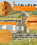 Two Pack 10 Frame Langstroth Medium Super Beehive Box with pre-drilled holes, four-sided handles, beeswax coating, and details.