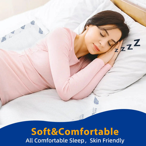 Image of a woman resting on Heavy Duty Disposable Bed Pads For Adults Extra Large 36 X 48 Inch Leakproof Incontinence Underpads.