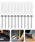 Heavy Duty TV Mounting Hardware Kit With 10 Sets Of Drywall Anchors, Screws And Bolts For Secure Wall Mounting, Easy No Fuss Installation, Sleek Steel And Plastic Build, Rock Solid Support For Flat Screen TV, 10 white anchors and silver screws