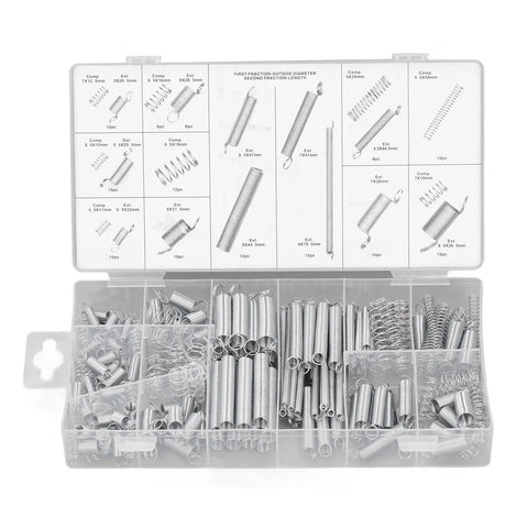 Top Notch 200 Piece Compression Spring Assortment Kit For Home Maintenance, Auto Repair, Piano Tuning, Toys And Scissors Diy Projects With Versatile Extension Springs That You'll Actually Need. C75 steel spring assortment box
