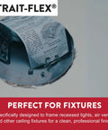 Drywall Patch Kit Perma Patch For Quick, Easy Drywall Repair installed on ceiling with smooth finish for fixtures