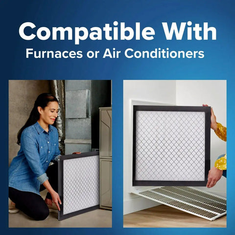 Installation of 20x25x1 MERV 14 Air Filter For AC And Furnace, Top Notch Premium Allergen Guard With MPR 2500, in furnace and AC unit