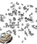 Fast Fixes With These Precision Micro Watch Band Screws That Replace Missing Links And Keep Your Strap Ticking Slick With Zero Stress And A Sharp Silver Finish For Everyday Carry Gear, showing assorted stainless steel screws.
