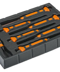 Soft Grip Pin Punch Set 7 Piece With Semispherical Striking Area Reducing Chipping And Splitting, foam tray packaging