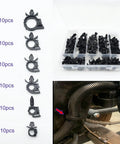 Universal Wire Loom Clips Kit For Cars And Trucks 60 Pieces Replacement Wiring Harness Clips displayed with organized storage