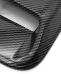Slick Carbon Fiber Style Hood Vents For Tesla Cybertruck matte finish close-up, showcasing lightweight ABS material and design details.