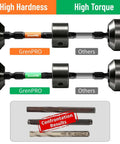 GrenPRO 35pc impact screwdriver bit set, 2-inch bits, S2 steel, magnetic 1/4 in hex shank, Torx/Allen