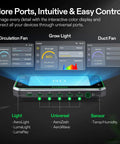 Interactive controls for All-In-One Smart Air Filtration Pro G6 Kit With 6-Inch Inline Duct Fan And GrowHub E42A WiFi Controller