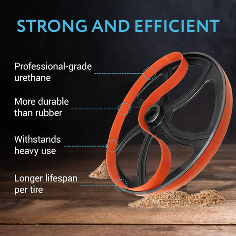 Urethane Bandsaw Tires 14 Inch 2 Pack For Metal And Wood Cutting No Adhesive Needed Quiet Smooth Operation And Easy Install Replacement Wheels Compatible With Jet Grizzly Powermatic Saw