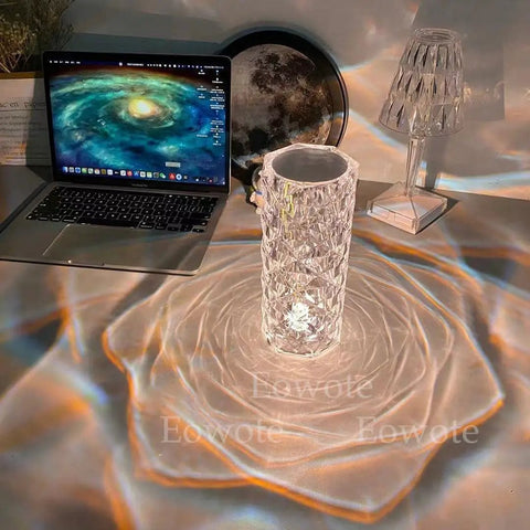 Color Changing Rose Table Lamp With Touch Control And Remote 16 Color LED Nightstand Lamp USB Rechargeable Bedside Light For Bedroom Living Room Or Bar Decor Two Pack