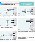 Installation steps for Must Have Luxury Crystal Series Double Towel Bar Wall Mount For Bathroom, 60cm illustrated guide
