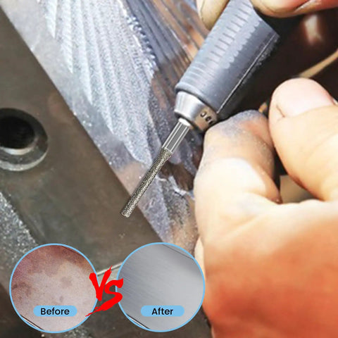Diamond Burr Set For Carving And Engraving, Pro Grade 8 Piece Long Shank Diamond Grinding Bits For Dremel Rotary Tools in use