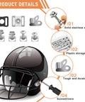 Pro Grade 81 Piece Football Helmet Repair Kit With Visor Clips J Clips Screws Nuts Washers And Screwdriver Chin Strap Adapter