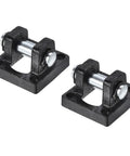 Two Pack Pneumatic Air Cylinder Rod Pivot Clevis Mounting Bracket For Rear Mounting, 45x45x30mm, 35mm Hole Spacing, black steel