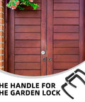 Old School European Rustic Garden Gate Handles With Screws Dope Vintage Outdoor Pull Set For Shed Fence And Sauna Doors Classic Exterior Hardware For Farmhouse Vibe Easy Install