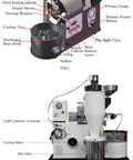 Commercial Drum Coffee Roaster Machine With Digital Temperature Control And Rapid Cooling System for cafes and roasteries.