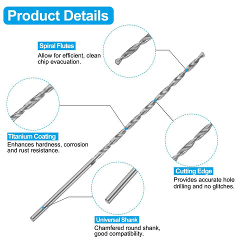 Tap And Drill Bit Set With 2 56 UNC Taps And 1.8mm Drills HSS 6542 High Speed Steel showing spiral flutes and titanium coating