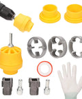 Electric Drill PVC Pipe Threader Kit With 1/2 Inch 3/4 Inch And 1 Inch Dies Reusable PVC Threading Tool Set For Home DIY Plumbing And Pro Grade Pipe Work