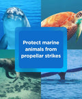 "Skeg Mounted Hydrofoil Boat Stabilizer Shield For Outboards And Sterndrives 100HP To 425HP, Respect Marine Life protection"
