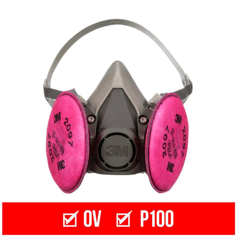 P100 Performance Mold And Lead Paint Removal Respirator Medium Size With NIOSH Approved P100 Filters Carbon Layer Reduces Odor Lightweight Comfort Pro Grade Build And Adjustable Head Straps