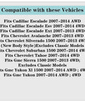 Compatibility chart for Front Wheel Hub And Bearing Assembly For Chevy Tahoe Silverado 1500 Suburban Avalanche Escalade Yukon Sierra 4WD 2007 2014 Replacement Premium OEM Grade With Durable Bearings And Easy Install