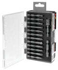 Badass SeventyFivePiece Specialty Bit Driver Set Packed With HeavyDuty Fastener Bits For NoSweat Home Upgrades And Daily Mechanical Fixes That Will Go The Distance In Any Tough Shop Or Garage Workspace, showing bits in organized case.
