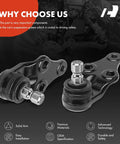 Beefy Forged Steel Front Lower Ball Joint for Hyundai and Kia, Fits Azera 2012 2014, Santa Fe 2013 2018, Santa Fe Sport 2013 2018, Santa Fe XL 2013 2019, Sonata 2011 2014, Optima 2011 2015, Rondo 2014 2017, Sorento 2014 2015, black steel ball joint pair