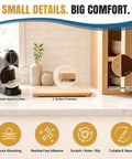 200 Count 0.4 Inch Round Cabinet Door Bumpers Self Adhesive Silicone Pads For Soft Close Kitchen Drawers Heavy Duty Furniture Protectors No Residue Hassle Pro Grade Cushioning displayed on a countertop.