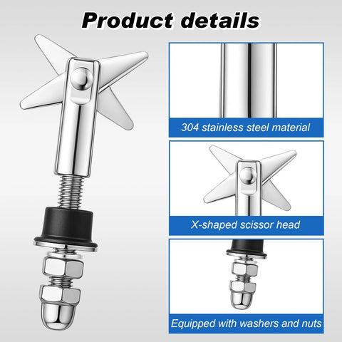 8 Pack M8x110mm X Shaped Toggle Bolts Heavy Duty Wall Anchors Stainless Steel 304 Scissors Type For Ceiling And Drywall Installation
