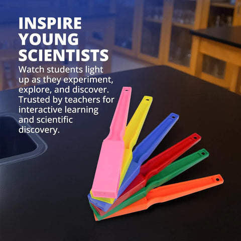 Color-Coded Magnetic Wands Set For STEM Learning, Hands-On Magnet Science Kit with 6 colorful wands on a black surface