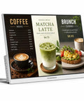 Hustle Ready 23.8 Inch Digital Signage Display Featuring 1080P Full Hd Resolution And 500 Nits Brightness on restaurant countertop.