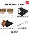 Square Shape Non Polarized Sunglasses For Men And Women With Light Brown Gradient Lenses Includes Official Eyewear Kit