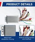 36V-48V 350W Brushless DC Motor Speed Controller Replacement For E-Bike Electric Bicycle And Scooter Square Wave Design with wiring