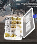 Open box with Heavy Duty 124-Piece 304 Stainless Steel Threaded Insert Kit With Cutting Slots For Easy, Secure Installations